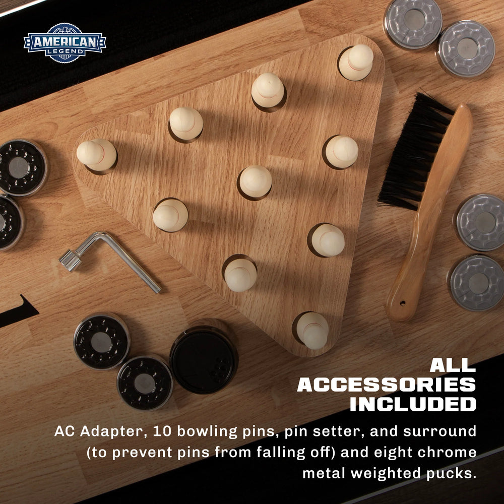 AMERICAN LEGEND BROOKDALE 9 LED LIGHT UP SHUFFLEBOARD TABLE