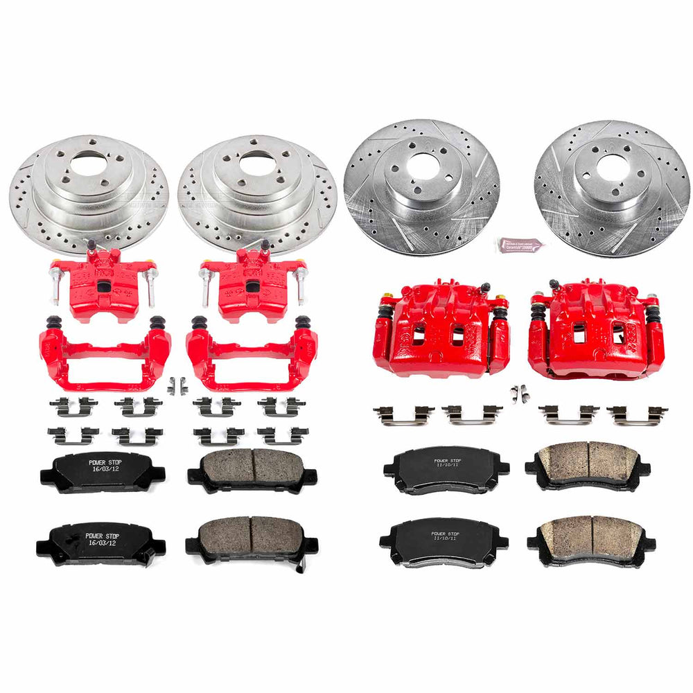 Power Stop 02-03 Subaru Impreza Front & Rear Z23 Evolution Sport Brake Kit w/Calipers