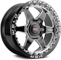 Weld S909 15x10 Ventura 6 Beadlock 6x139.7 ET38 BS7.00 Gloss BLK MIL DIA 106.1