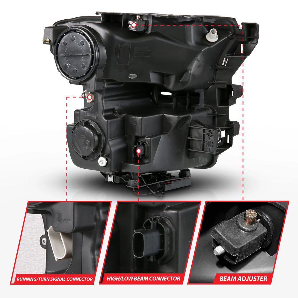 ANZO black headlights