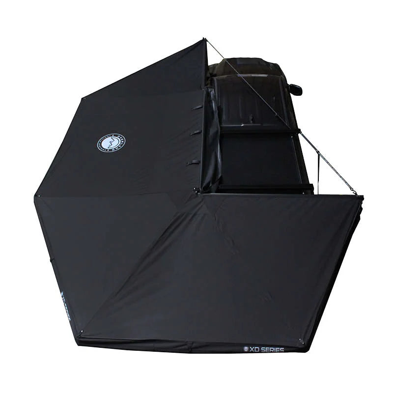 Overland Vehicle Systems XD Nomadic 270 - Awning W Lights Black Out Passenger Side Black Body Black Trim Black Travel Cover - No Brackets No Hardware