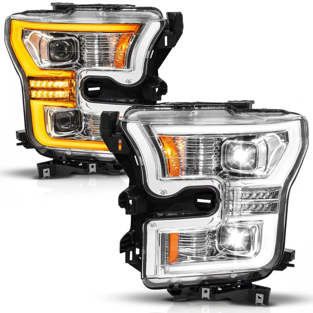 CHROME FULL LED PROJECTOR HEADLIGHTS