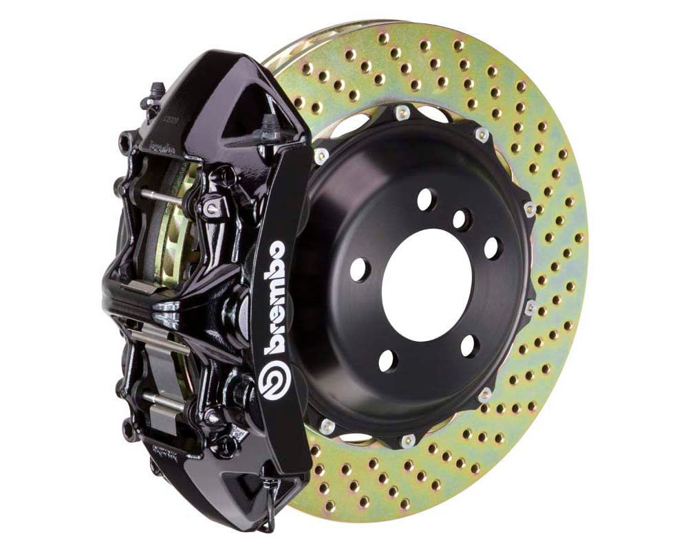 Brembo 05-13 Corvette Front GT BBK 6 Piston Cast 355x32 2pc Rotor Drilled-Black