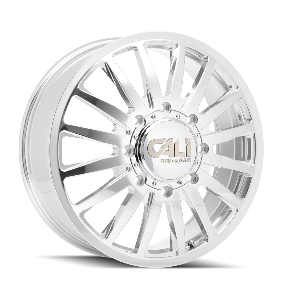 CALI OFF-ROAD SUMMIT DUALLY FRONT 9110 POLISHED MILLED SPOKES 22X8.25 8-200 115MM 142MM