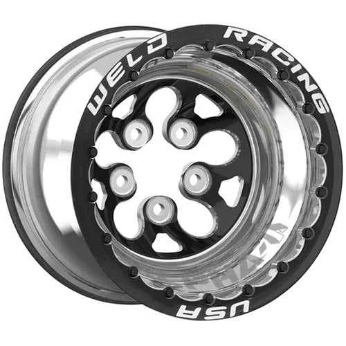 Weld Alpha-1 15x12 / 5x4.5 BP / 3in. BS Black Wheel - Black Double Beadlock MT