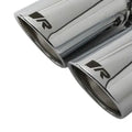 Remus Stainless Steel 84mm Angled Rolled Edge Chrome w/Adj Clamp Tail Pipe Set (Quad Tips)