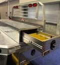 FLATBEDSAFE BOX W/LARGE PULL OUT DOORS ON EACH SIDE/20INWX12INHX78INL