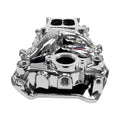 Edelbrock RPM Air-Gap Intake Manifold for Big-Block Chevy Oval Port - Chrome Plasma Finish