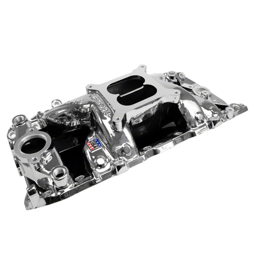 Edelbrock RPM Air-Gap Intake Manifold for Big-Block Chevy Oval Port - Chrome Plasma Finish
