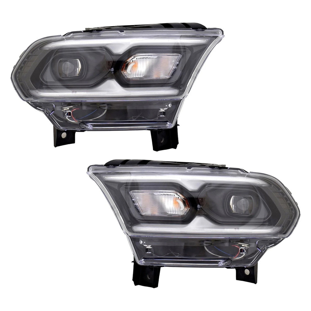 21C DG DURANGO (W/O LOGO) LED W/ BULB SIDE LIGHT BLK HEADLIGHT ASSY LH