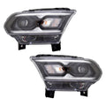 21C DG DURANGO (W/O LOGO) LED W/ BULB SIDE LIGHT BLK HEADLIGHT ASSY LH