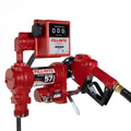 57 LPM 12V DC PUMP 3/4IN X 3.6 M HOSE 3/4IN AUTOMATIC NOZZLE (UNLEADED SPOUT & RED COVER)