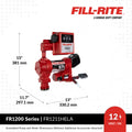 57 LPM 12V DC PUMP 3/4IN X 3.6 M HOSE 3/4IN AUTOMATIC NOZZLE (UNLEADED SPOUT & RED COVER)