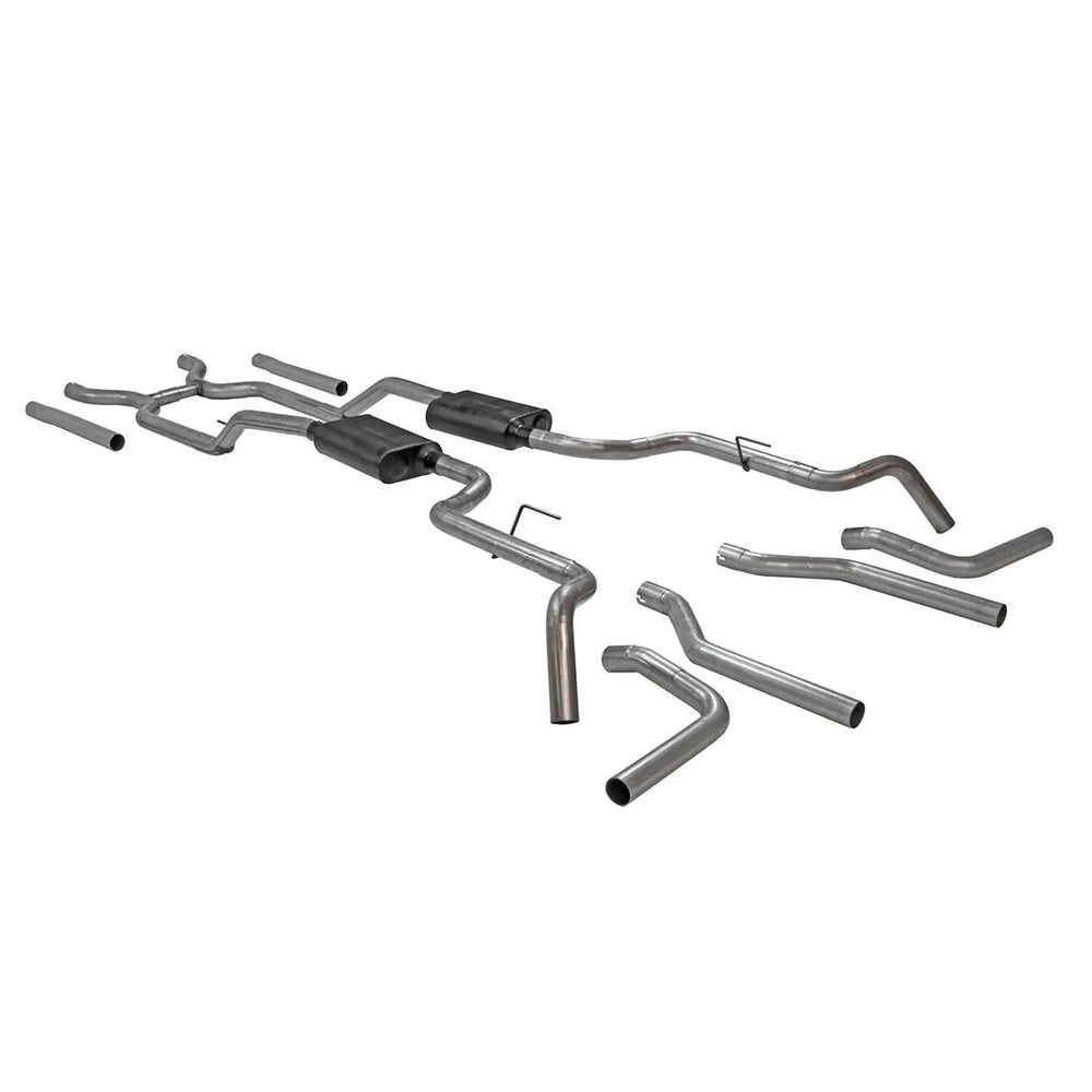 American Thunder Crossmember-Back Exhaust System Fits 1963-1966 GM C10/1000 Series V8 Truck, 2Wd Short And Long Bed, 2.5 Inch 409 Stainless Steel, Dual Exit Flowmaster