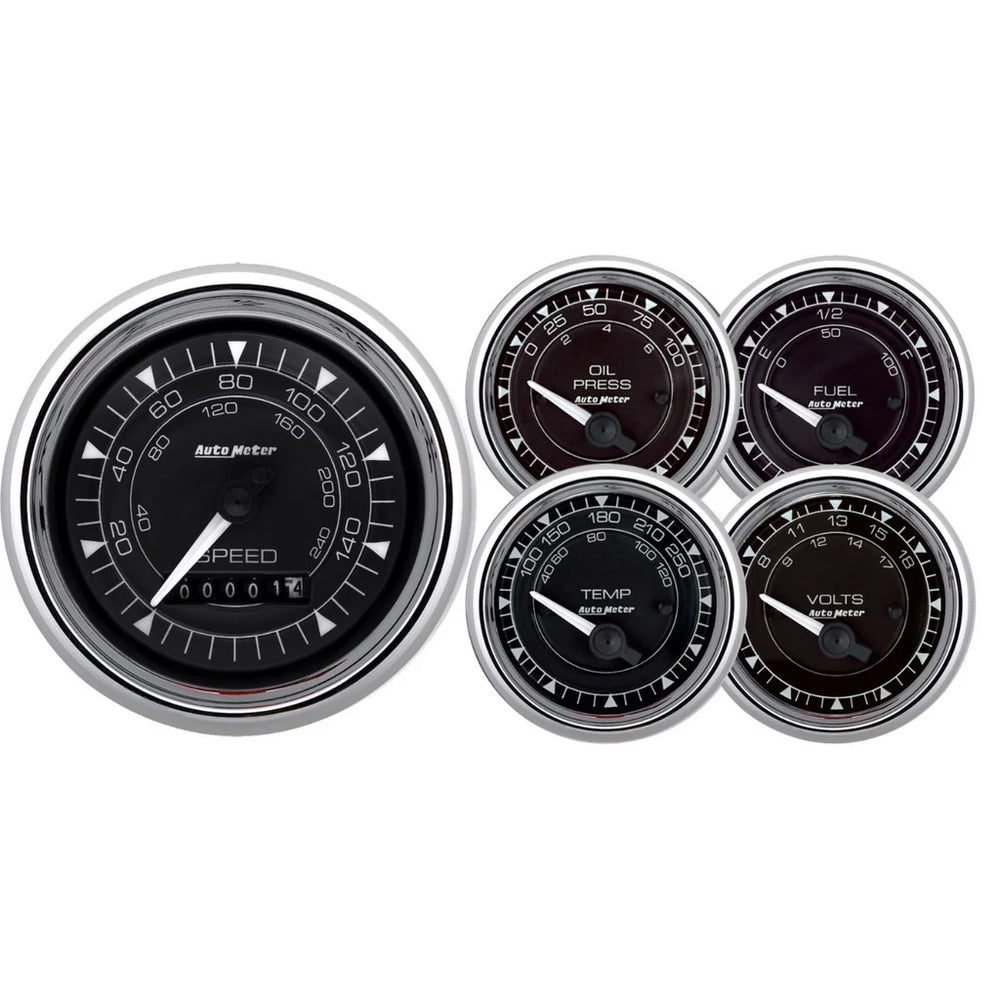 AutoMeter chrome gauge