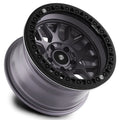 Baja Built LiteBriteOutlaw 17x9 6x135 -0mm 5 Offset Satin Graphite Finish Matte Black Beadlock Ring For Raptor