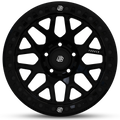 Baja Built Renegade 17x9 5x5 -25mm 4 Offset Matte Black Finish Matte Black Beadlock Ring For Jeep JK JL JT