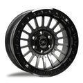 Baja Built Renegade 17x9 5x5 -25mm 4 Offset Matte Black Finish Matte Black Beadlock Ring For Jeep JK JL JT