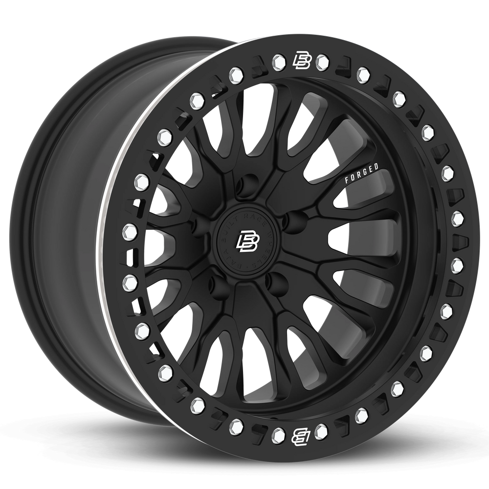 Baja Built Renegade 17x9 5x5 -25mm 4 Offset Matte Black Finish Matte Black Beadlock Ring For Jeep JK JL JT
