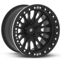 Baja Built Renegade 17x9 5x5 -25mm 4 Offset Matte Black Finish Matte Black Beadlock Ring For Jeep JK JL JT
