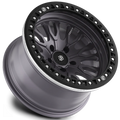 Baja Built Renegade 17x9 6X5.5 -20mm/4.25 Offset Satin Graphite Finish Matte Black Beadlock Ring For Toyota FJ