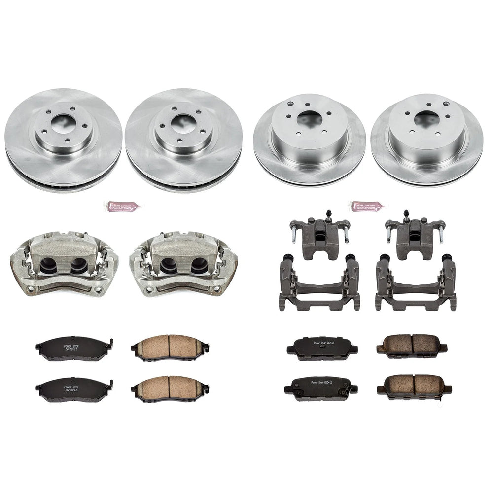 Power Stop 11-14 Nissan Murano Autospecialty Kit w/ Calipers - Front and Rear