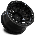 Baja Built Lite Brite Outlaw 17x9 6X5.5 -3mm 4.9 Offset Glossy Black Finish Glossy Black Beadlock Ring For Toyota FJ