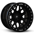 Baja Built Lite Brite Outlaw 17x9 6X5.5 -3mm 4.9 Offset Glossy Black Finish Glossy Black Beadlock Ring For Toyota FJ
