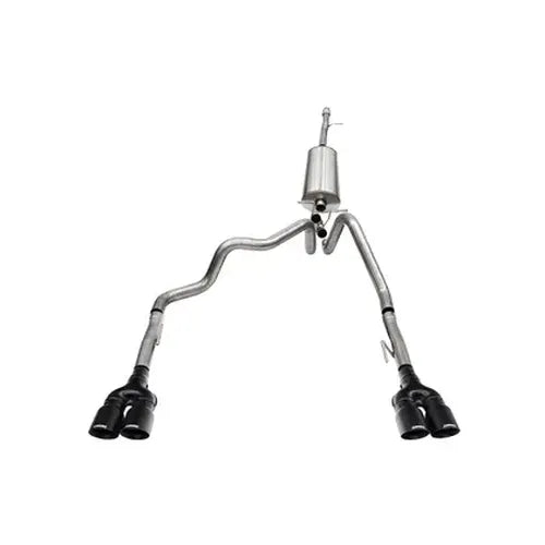 Corsa 2019-2025 Chevrolet Silverado 3.0 - 2.5 Cat-Back Dual Rear Exit Exhaust System with Twin 4.0 Black Powder Coat Pro-Series Tips Includes Valve Simulator 21200BPC-1