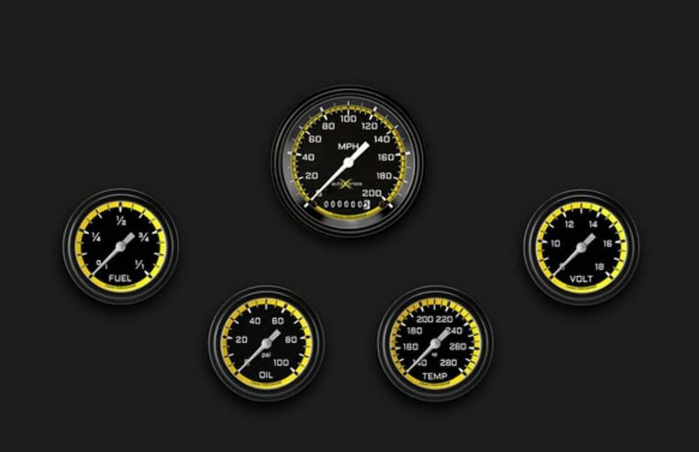 AU CRS YLW 2 5/8IN FS 5 GAUGE SET-GM