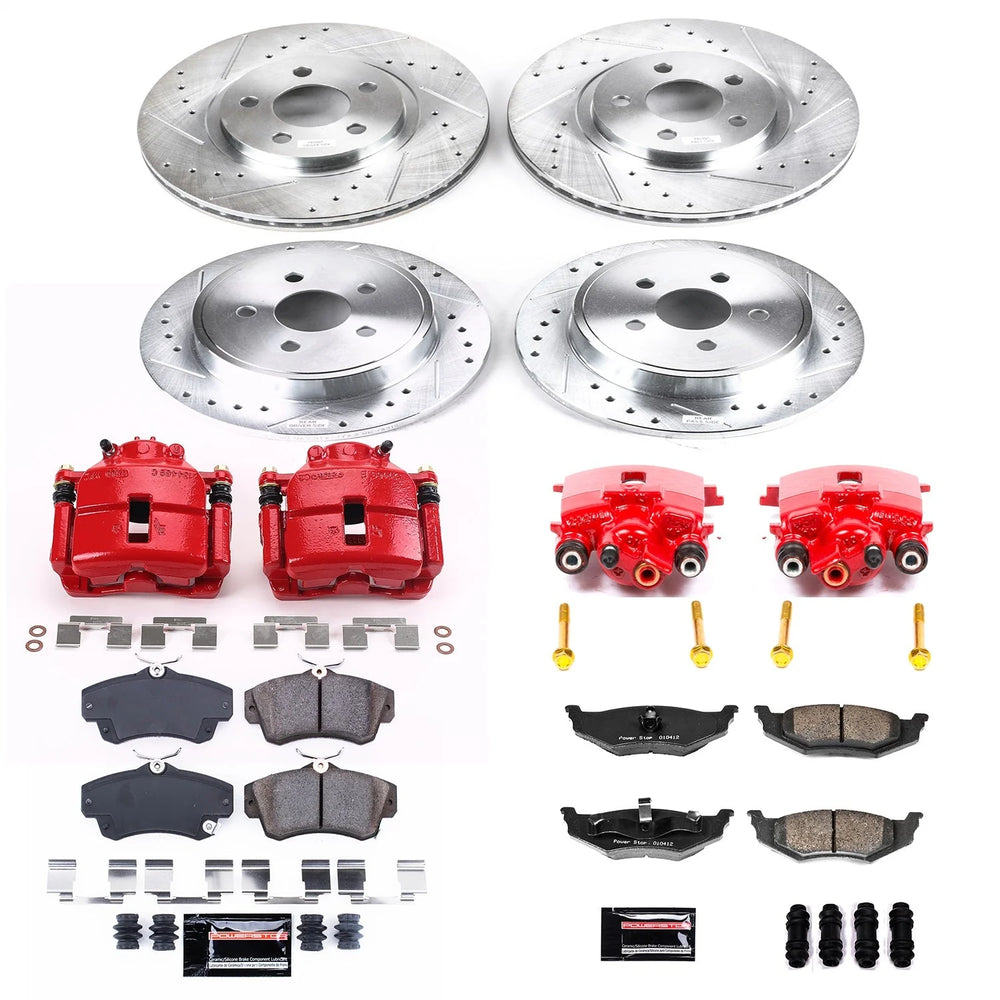 Power Stop 2010 Chrysler PT Cruiser Front & Rear Z23 Evolution Sport Brake Kit w/Calipers