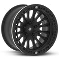 Baja Built Renegade 17x9 5x5 -38mm 3.5 Offset Matte Black Finish Matte Black Beadlock Ring For Jeep JK JL JT