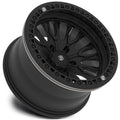 Baja Built Renegade 17x9 5x5 -38mm 3.5 Offset Matte Black Finish Matte Black Beadlock Ring For Jeep JK JL JT