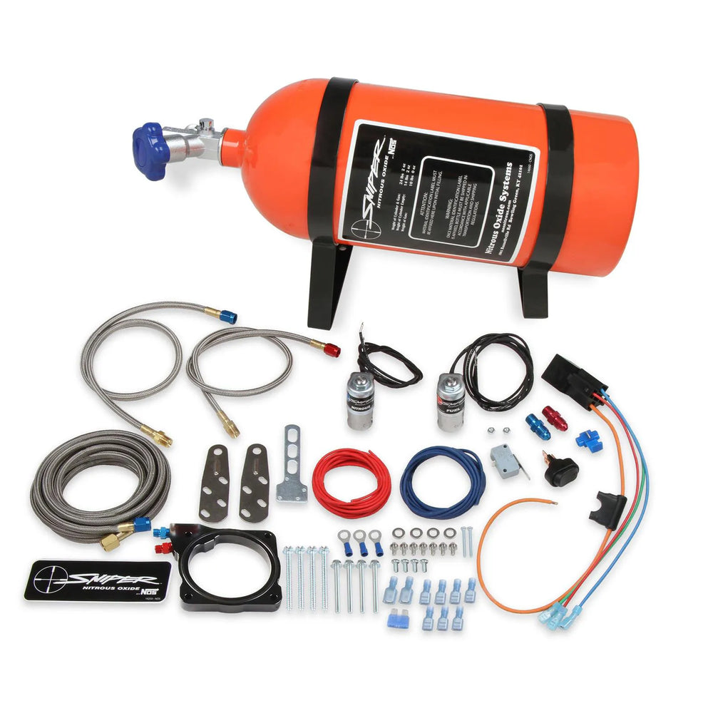 Sniper Plate Wet Nitrous System Mopar 2005-2020 5.7L And 2005-2010 6.1L Dodge And Chrysler Gen III Hemi Includes 10Lb Sniper Orange Bottle 80MM Plate And Installation Items NOS