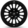 Baja Built Renegade 17x9 5x5 -25mm 4 Offset Glossy Black Finish Glossy Black Beadlock Ring For Jeep JK JL JT
