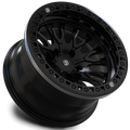 Baja Built Renegade 17x9 5x5 -25mm 4 Offset Glossy Black Finish Glossy Black Beadlock Ring For Jeep JK JL JT