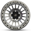 Baja Built Maverick 17x9 6X5.5 -20mm/4.25 Offset Satin Graphite Finish Matte Black Beadlock Ring For Toyota FJ