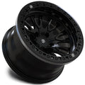 Baja Built Renegade 17x9 5x5 -12mm 4.5 Offset Glossy Black Finish Glossy Black Beadlock Ring For Jeep JK JL JT