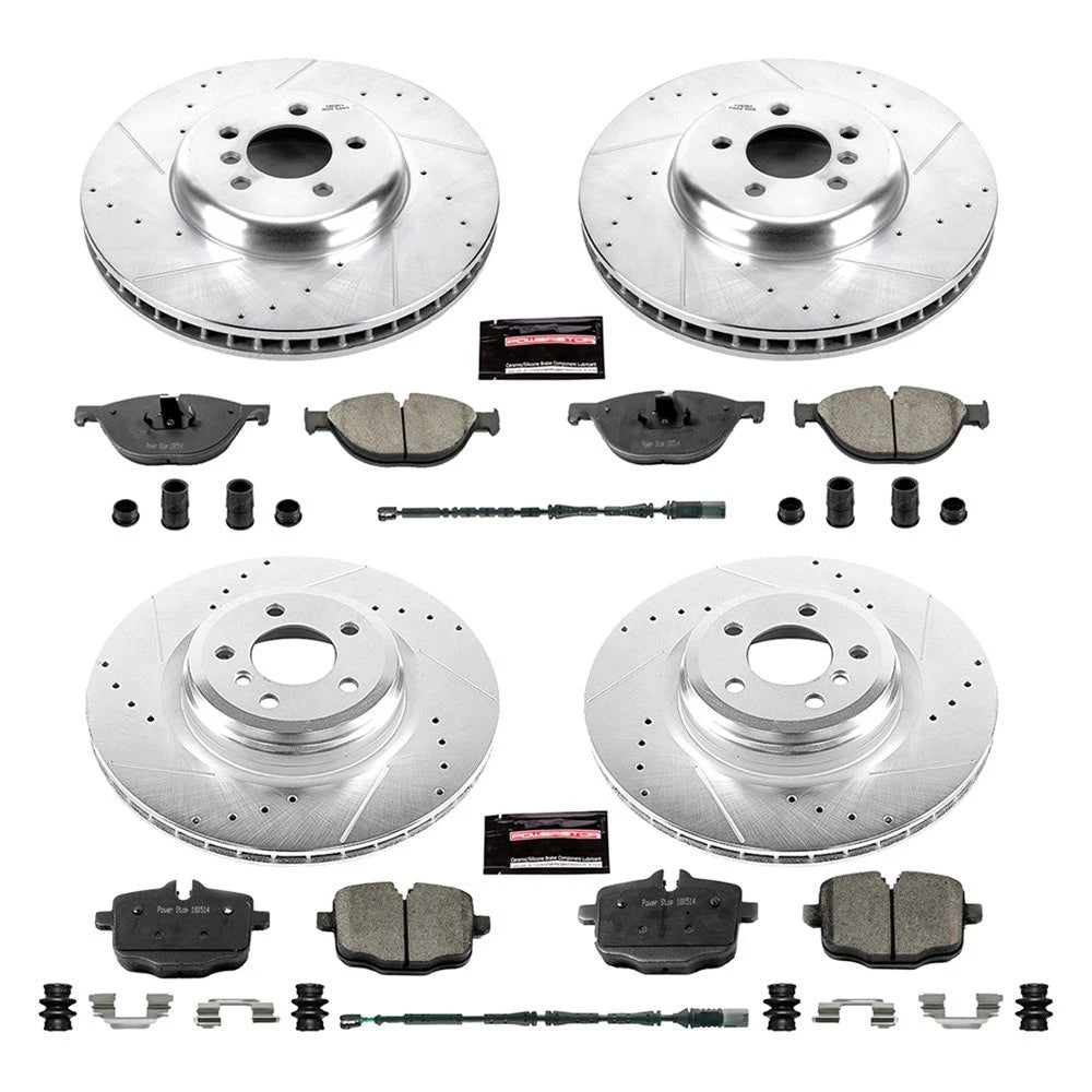Power Stop 10-15 BMW 550i GT Front & Rear Z23 Evolution Brake Kit