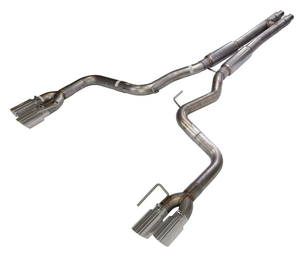 CB EXH 18C MUSTANG GT SPLIT R QUAD EXIT 3IN QUAD SS POL TIPS INCL MID MUFF/HPI