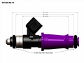 Injector Dynamics 1340cc Injectors - 60mm Length - 14mm Purple Top - Denso Lower Cushion (Set of 8)