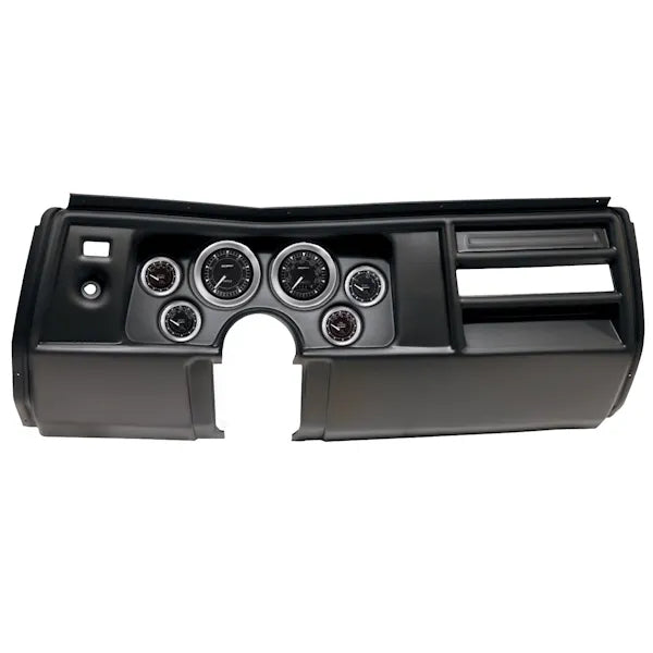 69 CHEVY CHEVELLE NO VENT 33/8IN X 2 & 21/16IN X 4 DIRECT FIT DASH KIT CHRONO