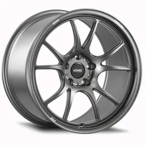 Konig Forged F3S 18X12 5X130 ET65 Satin Charcoal Knurled Bead