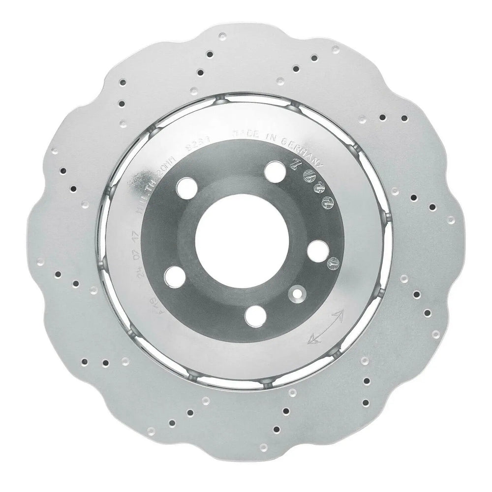 R1 Concepts Hi-Carbon Alloy GEOMET Coated Rotor - Drilled Fits Audi RS5