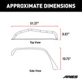 FRONT FENDER FLARE, CARBIDE JK