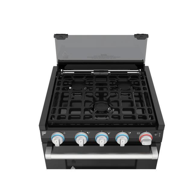 FURRION 17IN 3BURNER ALL GLASS GAS RANGE LED KNOB BLACKBLACK