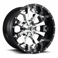 ~(57 lbs. 23X23X15)~ ASSAULT 20x12 6x135.00/6x139.70 CHROME PLATED GLOSS BLACK LIP (-43 mm)