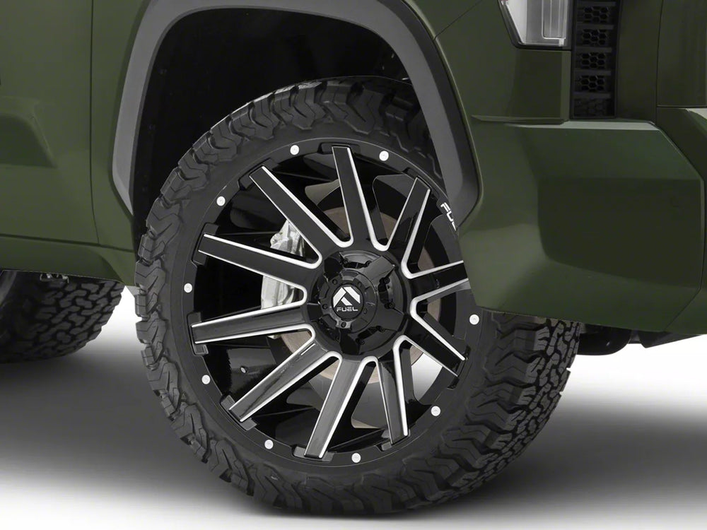 ~(60 lbs. 27X27X15)~ CONTRA 24x12 6x135.00/6x139.70 GLOSS BLACK MILLED (-44 mm)