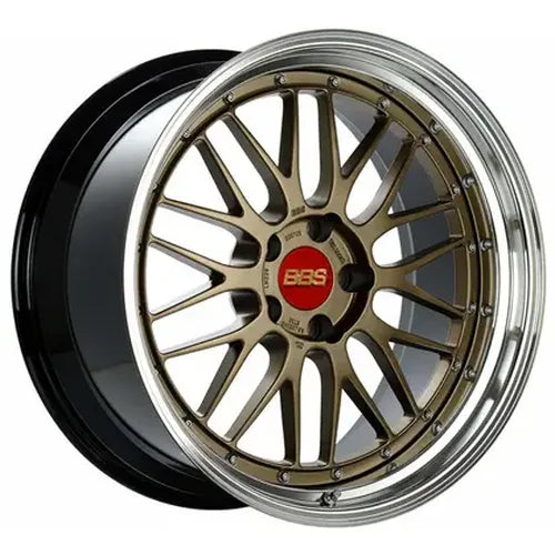 BBS LM 19x11 5x120 ET37 Satin Bronze Center/Bright Machined Lip/Blk Barrel Wheel -82mm PFS/Clip Req