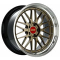 BBS LM 19x11 5x120 ET37 Satin Bronze Center/Bright Machined Lip/Blk Barrel Wheel -82mm PFS/Clip Req